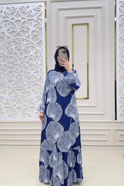 Deniz Tesettür Viskon Elbise