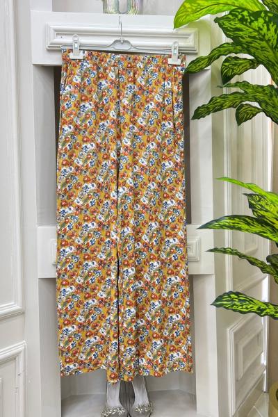 Viskon Pantolon Papatya Model