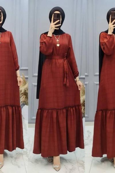 Yeni Model Ekose Elbisem