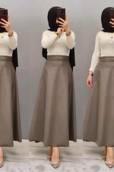 Yeni Model Deri Eteğim