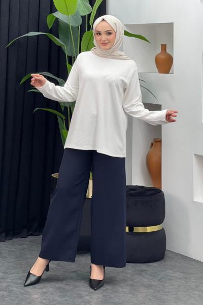 Bağlamalı Bol Paça Pantolon