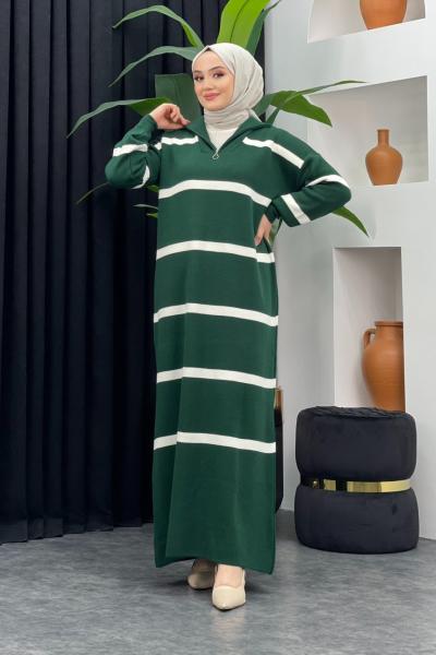 Derya Çizgili Elbise