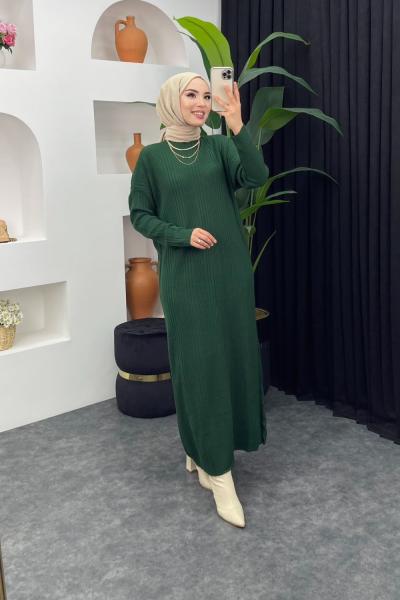 Fitilli Boydan Triko Elbise