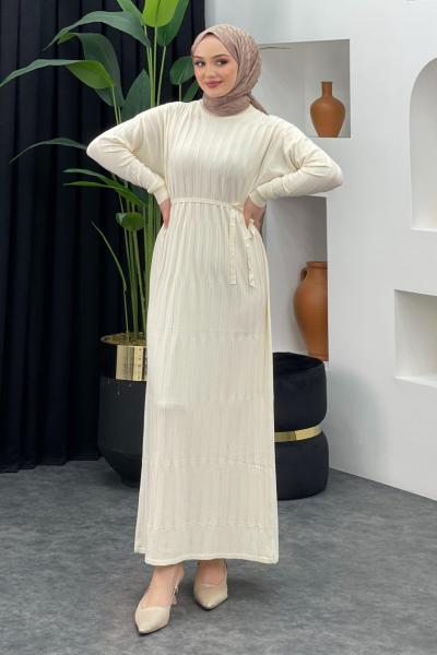 Merserize Düz Elbise