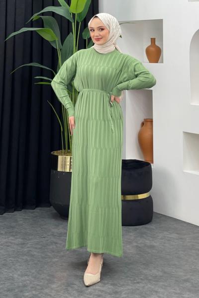 Merserize Düz Elbise