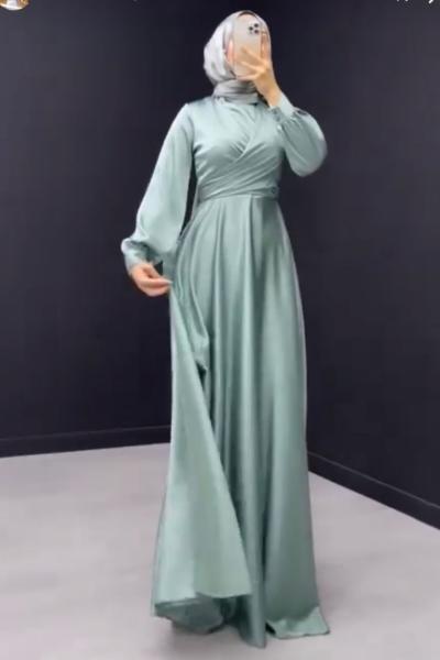 Pelin Çapraz Saten Abiye