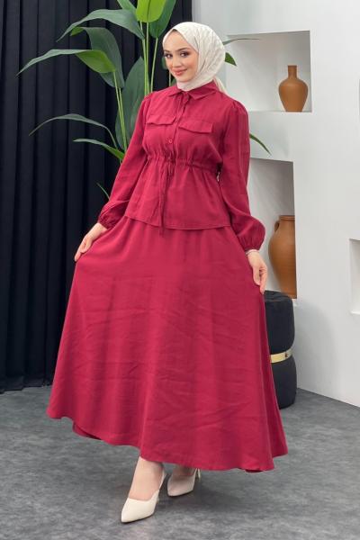 Yazlık Tarz Etekli Takım