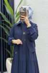 Ahu Elbise Tesettür Giyim  Lacivert