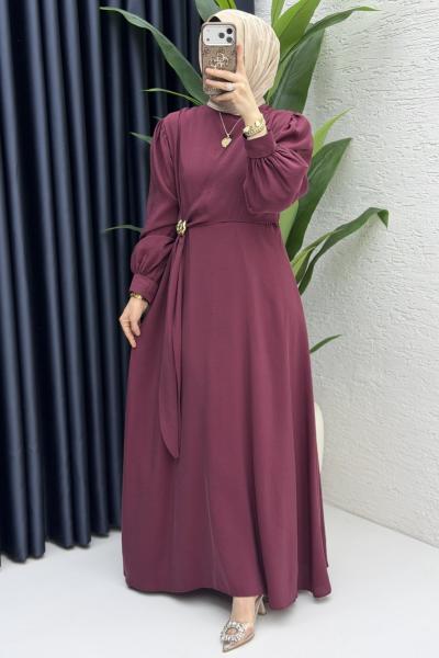 Ayliz Elbise Tesettür Giyim  Vişne
