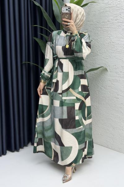 Ayşin Elbise Tesettür Giyim  Zümrüt