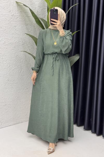 Billur Elbise Tesettür Giyim  Çağla Yeşili