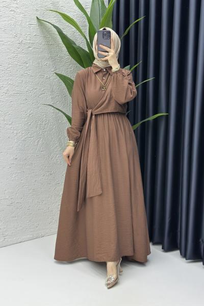 Bukre Elbise Kahverengi