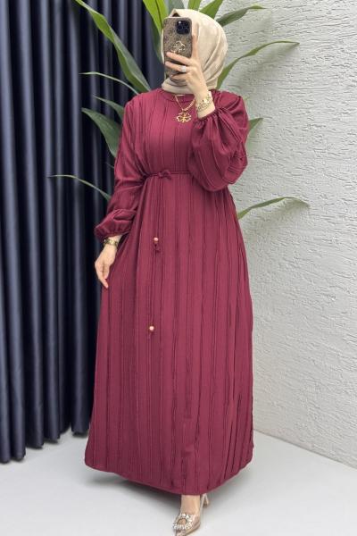 Cevher Elbise Tesettür Giyim  Bordo