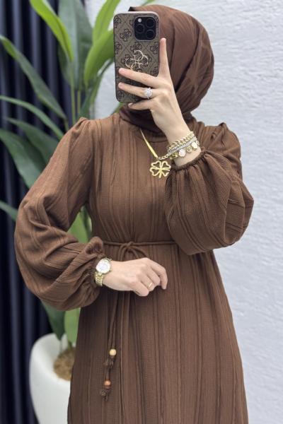 Cevher Elbise Tesettür Giyim  Kahve