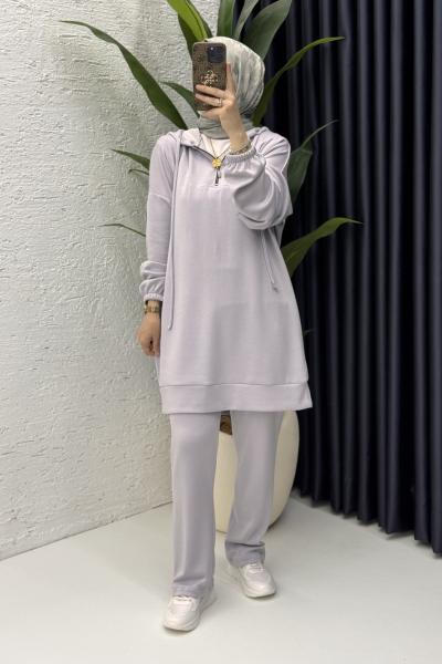 Dilay Takım Tesettür Giyim  Gri