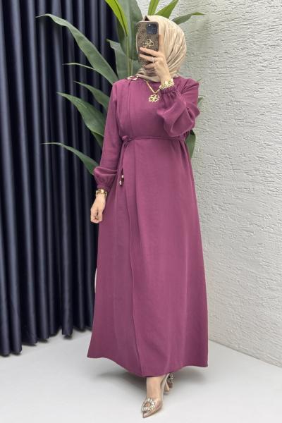 Ecmel Elbise Tesettür Giyim  Bordo