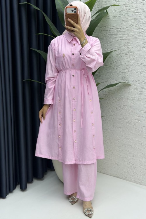 Erçil Pantolon Takım Pembe