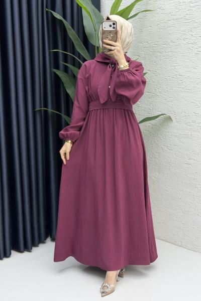 Eslem Elbise Tesettür Giyim  Vişne