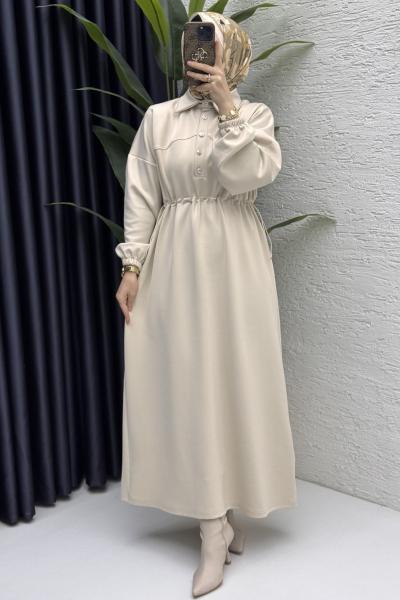 Esma Elbise Tesettür Giyim  Taş Rengi