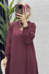 Esme Elbise Tesettür Giyim  Bordo