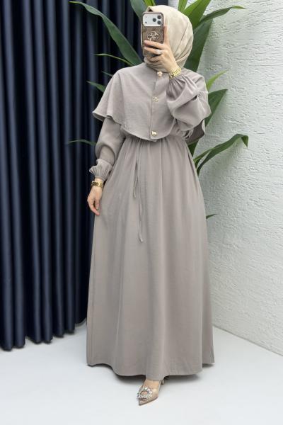 Ferda Elbise Tesettür Giyim  Vizon