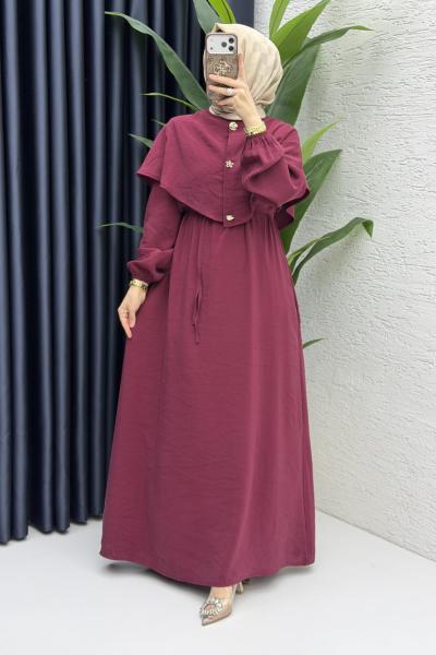 Ferda Elbise Tesettür Giyim  Vişne
