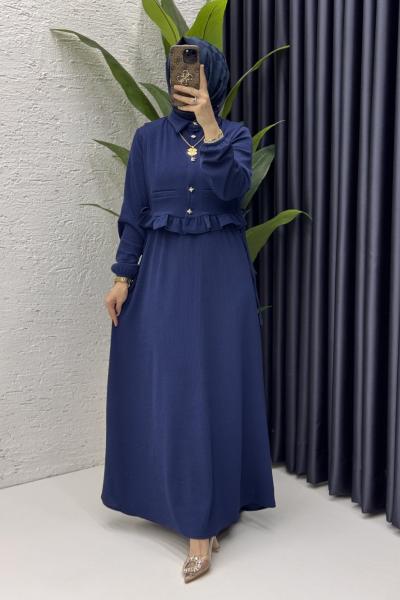 Feriha Elbise Tesettür Giyim  Lacivert