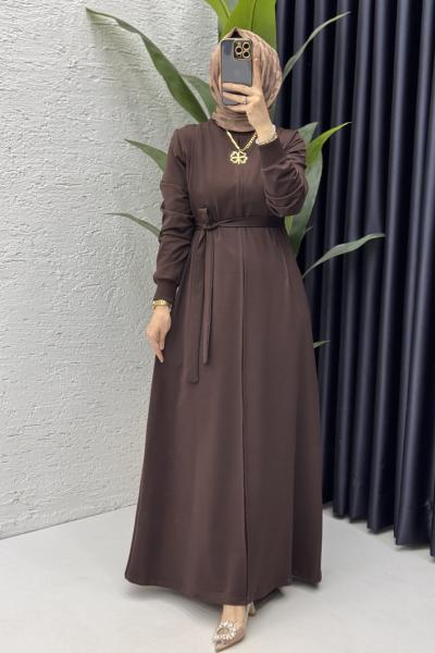 Firdevs Elbise Tesettür Giyim  Kahverengi