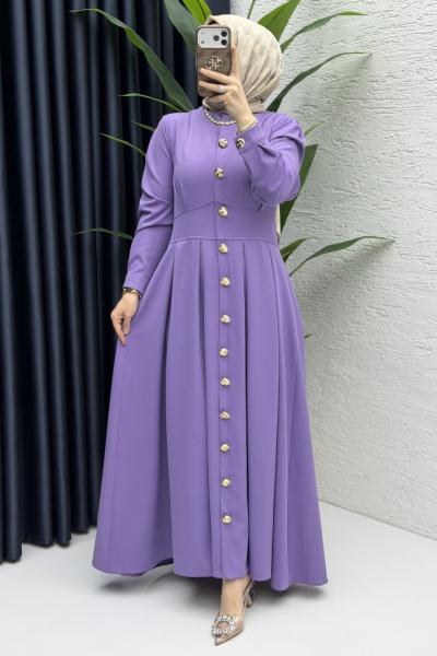 Gülru Elbise Tesettür Giyim Lila