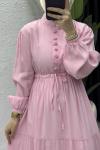 Handan Elbise Tesettür Giyim Pembe