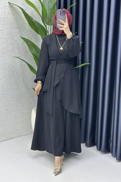 Hanzade Takım Tesettür Giyim Siyah