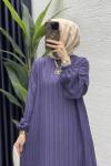 Hare Elbise Tesettür Giyim  Mor