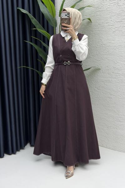 Hatem Kot Jile Tesettür Giyim  Mürdüm