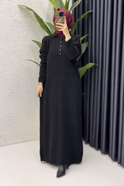 Hazen Elbise Tesettür Giyim  Siyah