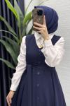 Kübra Jile Tesettür Giyim  Lacivert