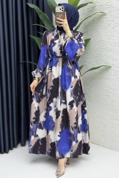 Lerzan Elbise Tesettür Giyim  Lacivert