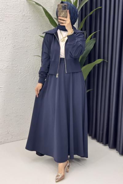 Liyan Etekli Takım Lacivert