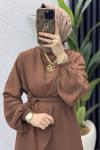 Mahinur Takım Tesettür Giyim  Kahverengi