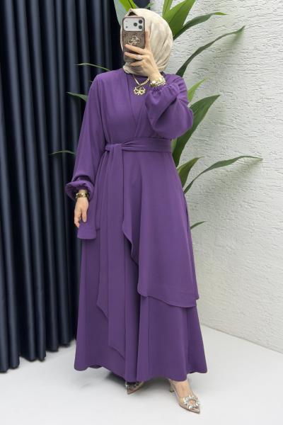 Mahinur Takım Tesettür Giyim Mor