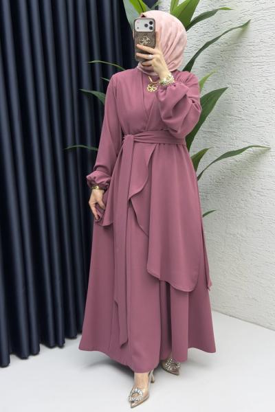 Mahinur Takım Tesettür Giyim  Gül Kurusu