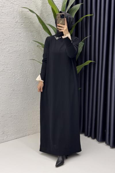 Matmazel Elbise Tesettür Giyim  Siyah