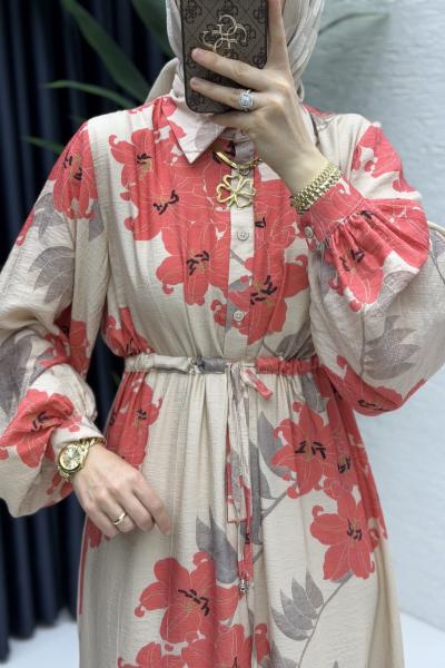 Mercan Elbise Tesettür Giyim  Mercan