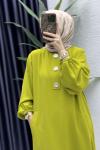 Nazenin Takım Tesettür Giyim  Yağ Yeşili