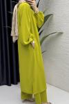 Nazenin Takım Tesettür Giyim  Yağ Yeşili