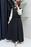 Nazlı Elbise Tesettür Giyim  Siyah