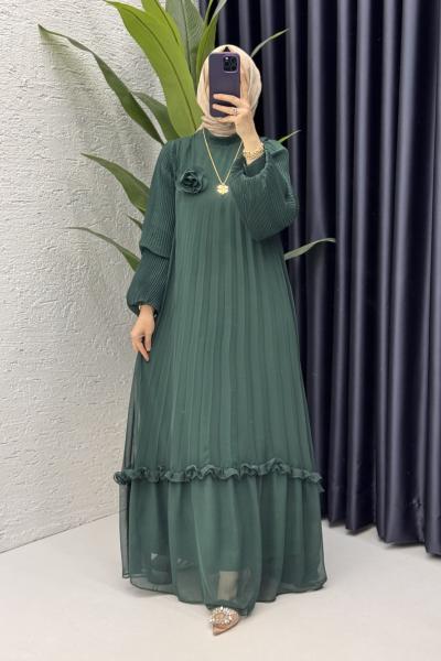 Nurşah Elbise Tesettür Giyim Zümrüt