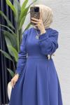 Piraye Elbise Tesettür Giyim  İndigo