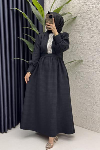 Prenses Elbise Tesettür Giyim  Siyah