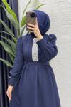 Prenses Elbise Tesettür Giyim  Lacivert