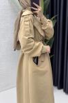 Rabia Trench Tesettür Giyim  Camel